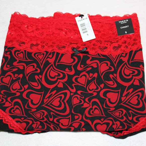 torrid Other - Torrid Cotton Mid Rise Cheeky Panty Valentine Heart Print Womens Plus Size 5 NWT